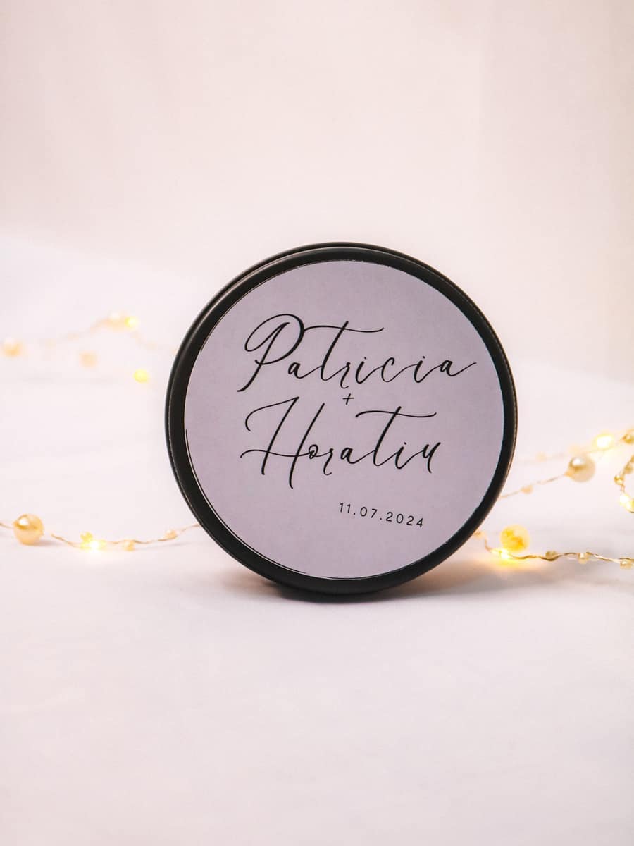 Marturii Nunta lumanare Cutiuta metalica 100g - imagine 23